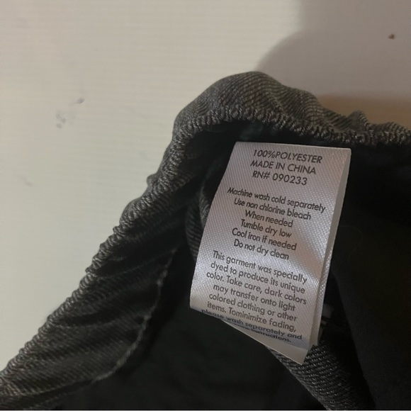 NEW PACSUN RELAXED CROPPED PANTS SIZE L DARK GRAY CASUAL FIT DRAWSTRING - Picture 4 of 5